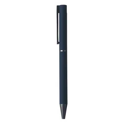 VEGA, Kugelschreiber aus Metall mit Papiereinlage, Blau