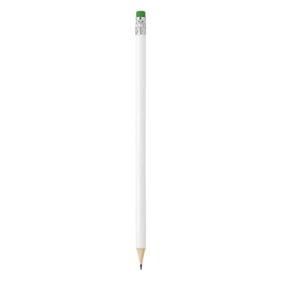 PIGMENT WHITE, Holzbleistift HB mit Radiergummi, Lime-Grün