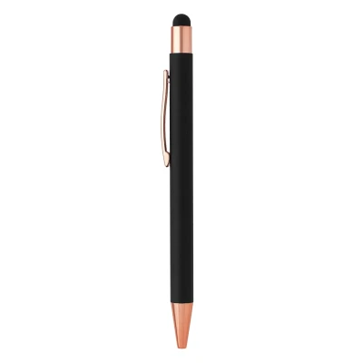 TITANIUM TOUCH GOLD, metal "touch" ball pen, black
