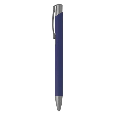 OGGI SOFT GRAY, Kugelschreiber aus Metall, Blau