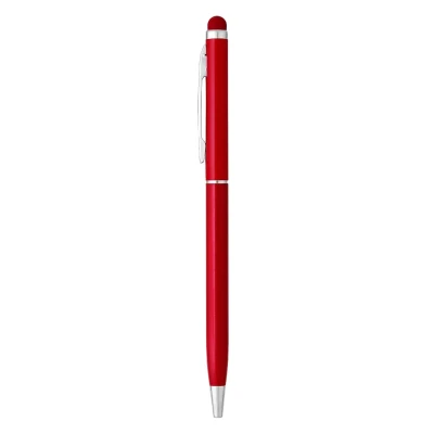 ALBERGO, Kugelschreiber aus Metall mit Touch Stylus Funktion, Rot