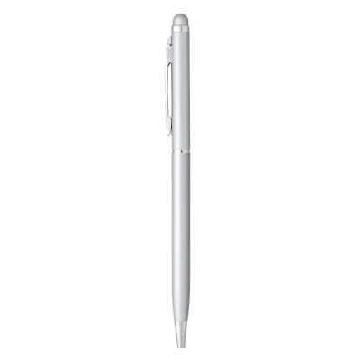 ALBERGO, Kugelschreiber aus Metall mit Touch Stylus Funktion, Silber