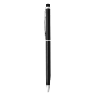 ALBERGO, Kugelschreiber aus Metall mit Touch Stylus Funktion, Schwarz