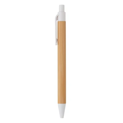 VITA BAMBOO, Biologisch abbaubarer Kugelschreiber aus Holz, Weiss