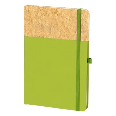 NOTE CORK, a5 notebook, kiwi