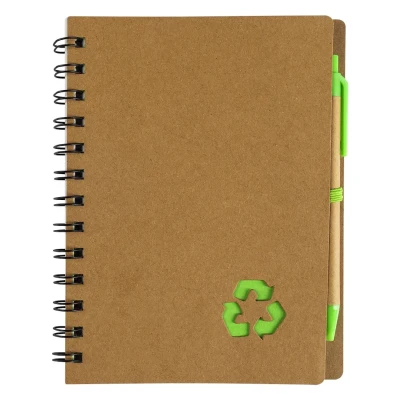 GEO, notebook with pen, kiwi