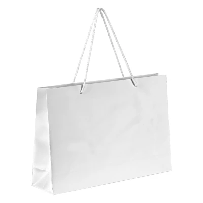 DINA HO, paper bag,  matt laminated, 190 g/m2, white