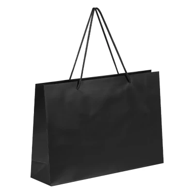 DINA HO, paper bag,  matt laminated, 190 g/m2, black