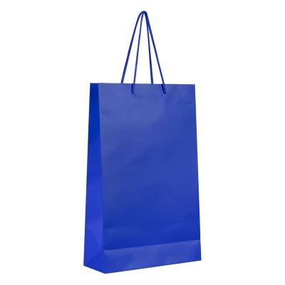 DINA, paper bag,  matt laminated, 190 g/m2, royal blue