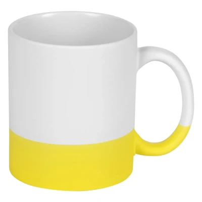 BIANCA, stoneware sublimation mug, 325 ml, yellow