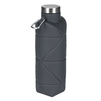ADLER, Faltbare Trinkflasche, 700 ml, Dunkelgrau