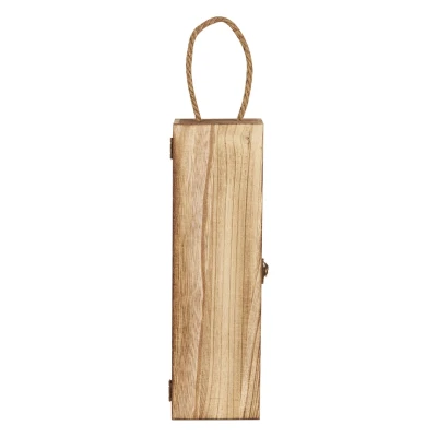 MUSCAT, wooden single bottle gift box, beige