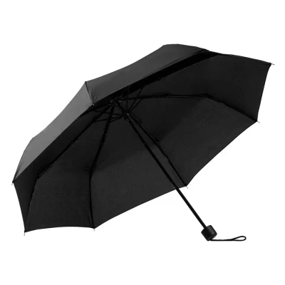 SUPER MINI BLACK, Taschenschirm mit manueller Öffnung, Schwarz
