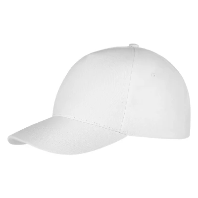 DEBBI ORGANIC, Cap mit fünf Panels, Klettverschluss, Weiss