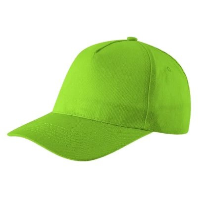 DEBBI, Cap mit fünf Panels, Klettverschluss, Lime-Grün