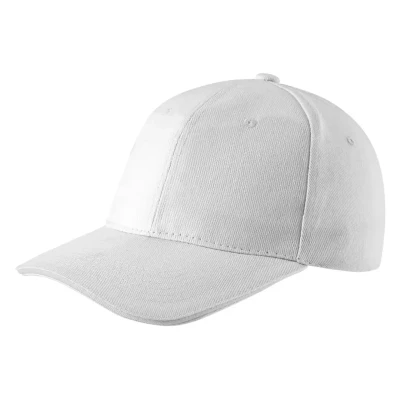 RUNNER, Cap mit sechs panels, sandwich-visier, metallschnalle, Weiss
