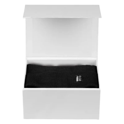 NORDIC SET, winter cap and scarf, black