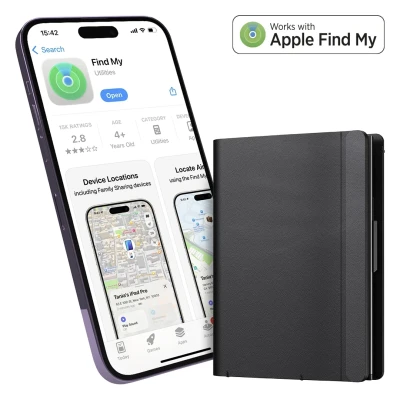 WALLET CARD FINDER, Find-My-Kartenetui mit Ortungsfunktion, Schwarz