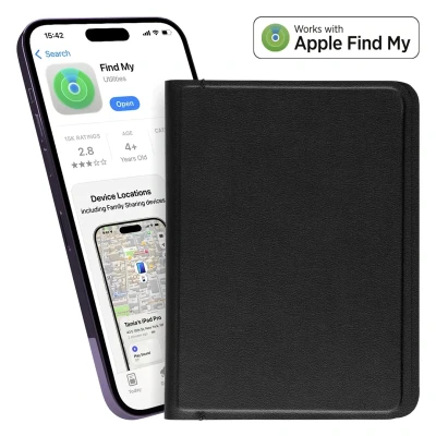 PASSPORT FINDER, Find-My-Passhülle mit Ortungsfunktion, Schwarz