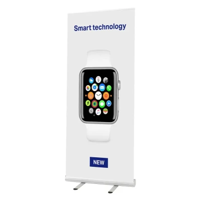 ROLL UP 100, aluminium roll up banner, silver
