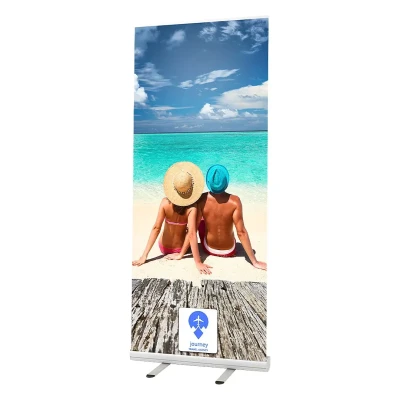 ROLL UP 85, aluminium roll up banner, silver