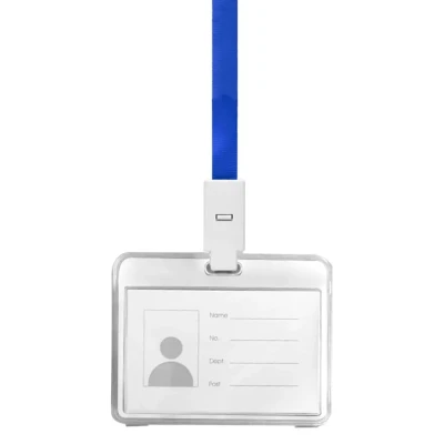 EGO, lanyard id holder, blue
