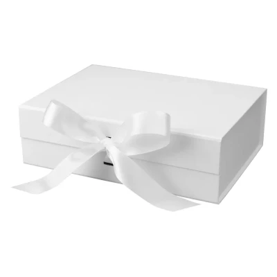 GRACE, Selbstfaltende Geschenkbox mit Magnet, Weiss