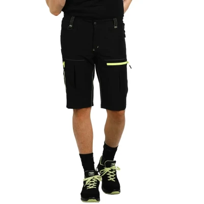 PANTHER BERMUDA, Arbeits-Shorts mit Elasthan, Neongelb