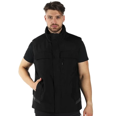 GRANIT VEST, Arbeitsweste, Schwarz