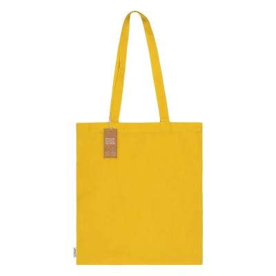 NATURELLA RECYCLE 120, recycled cotton bag, 120 g/m2, yellow