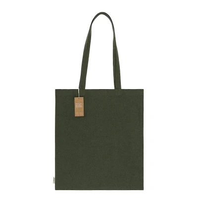 NATURELLA RECYCLE 120, recycled cotton bag, 120 g/m2, olive