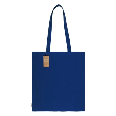 NATURELLA RECYCLE 120, recycled cotton bag, 120 g/m2, blue