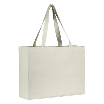 OLIVE, Tasche aus recycelter Baumwolle, 300 g/m2, Weiss