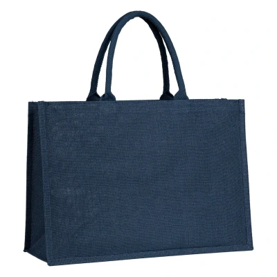 GOA, Tasche aus Jute mit Reißverschluss, Blau