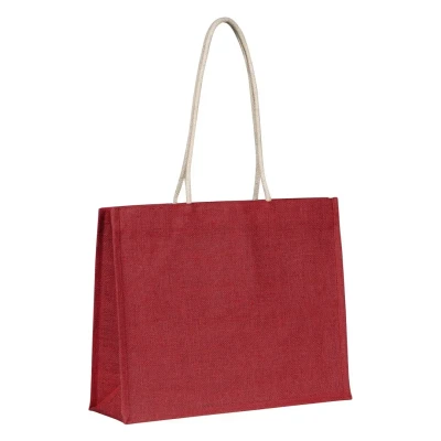 CALABRIA, Tasche aus Jute, Rot