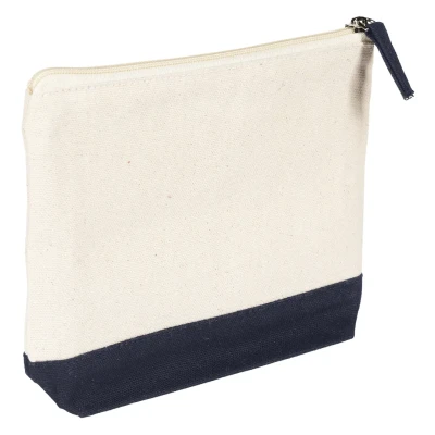 SERENITY, recycled cotton cosmetic bag, 320 g/m2, blue
