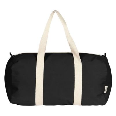 BOUNTY, Sporttasche aus recycelter Baumwolle, 320 g/m2, Schwarz