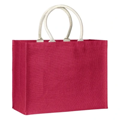 MAGNOLIA, Tasche aus Jute, Rosa