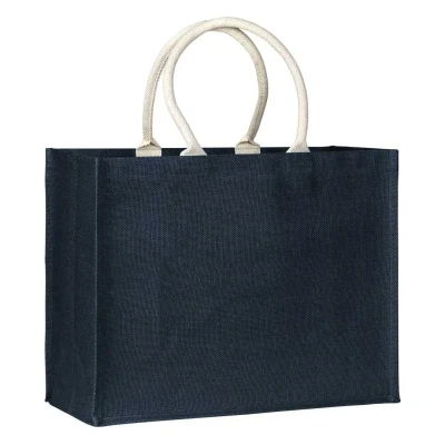 MAGNOLIA, Tasche aus Jute, Blau