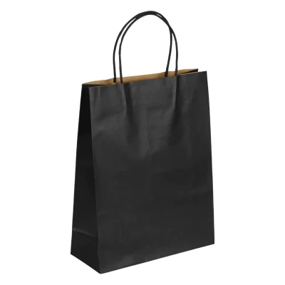 LOLA MIDI, papirna kesa, 120 g/m2, crna