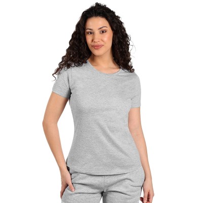 TARGET LADY, women's t-shirt, 100% cotton, slim fit, ash