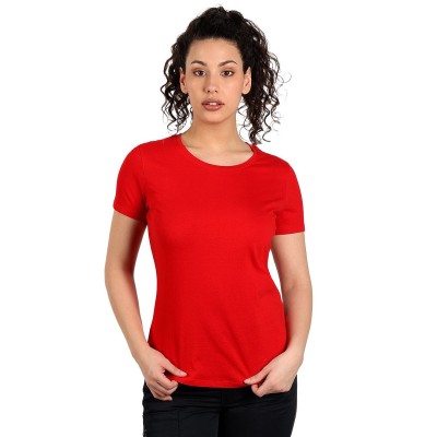 TARGET LADY, women's t-shirt, 100% cotton, slim fit, red