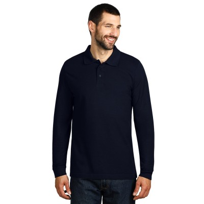 GATOR, long sleeved polo shirt, 200 g/m2, blue