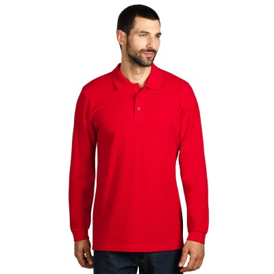 GATOR, long sleeved polo shirt, 200 g/m2, red