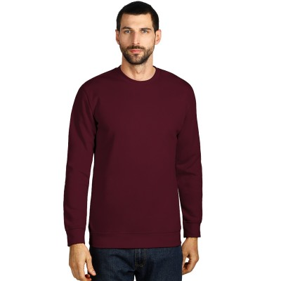 SPRING, unisex sweatshirt, round neck, burgundy