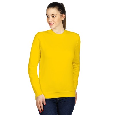 SPRING, unisex sweatshirt, round neck, yellow