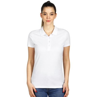 UNA, women's polo shirt, 180 g/m2, white