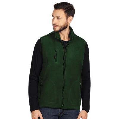 POLARIS VEST, unisex polar fleece vest, green