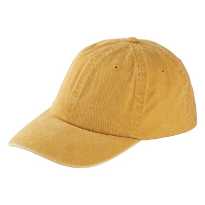 ARLO, cap, 6 panels, metal buckle closure, mustard yellow
