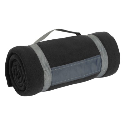 BLANKET, polar-fleece blanket, 220 g/m2, black